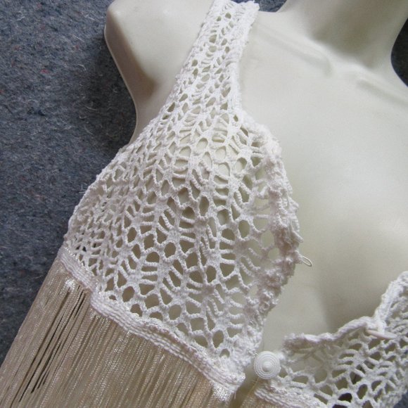 White Fringe Cool Wear Cover Up - Picture 9 of 10